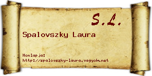 Spalovszky Laura névjegykártya