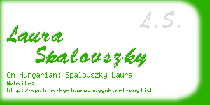 laura spalovszky business card